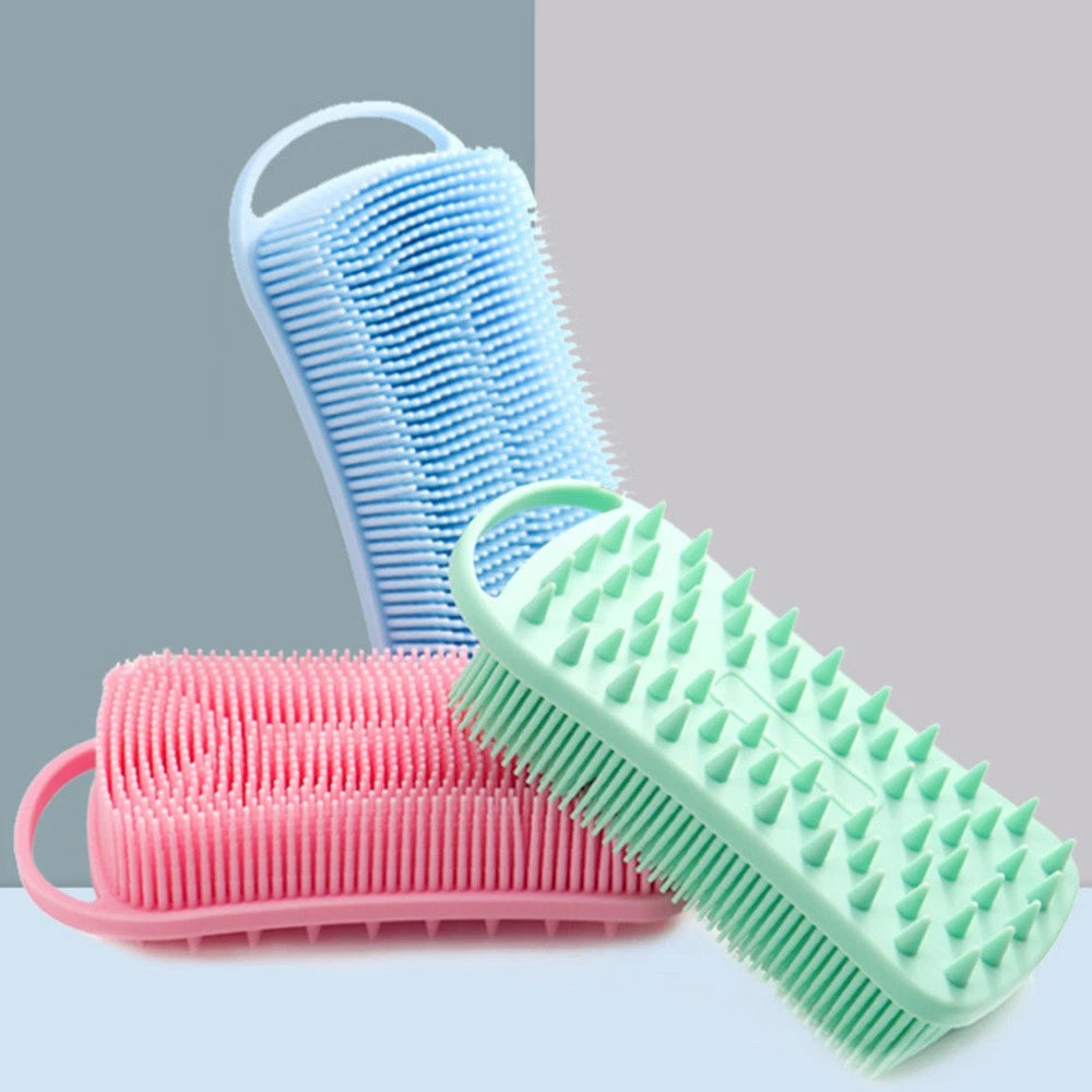 Silicone Body Scrubber Exfoliating Body Bath Brush Shower Brush Double Sided