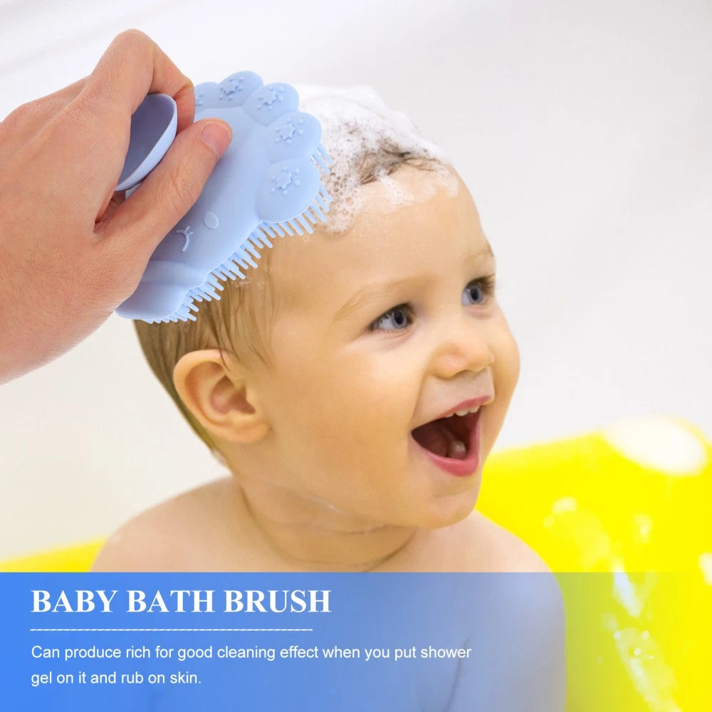 Comfortable Baby Bath Brush Silicone Baby Shower Brush Silicone Shower Scrubber