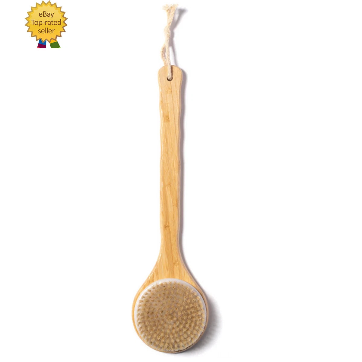 Long Handled Shower Bath Body Brush - Bathroom Wet & Dry Exfoliating Scrubber