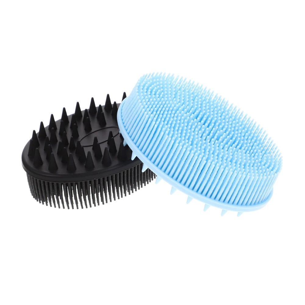 2 Pcs Bath Brush Baby Man Body Brushes for Shower Silicone Scrubber with Handle