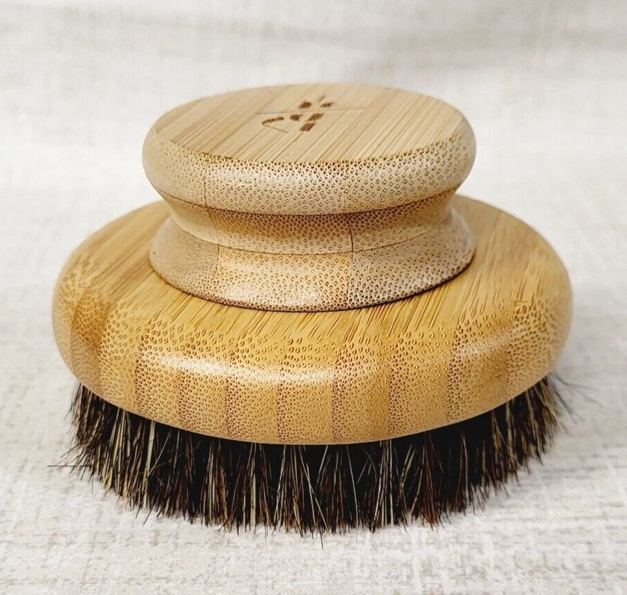 WET DRY BRUSH Wooden Handle Natural Bristle Body Exfoliating Brush BRAND NEW!!!