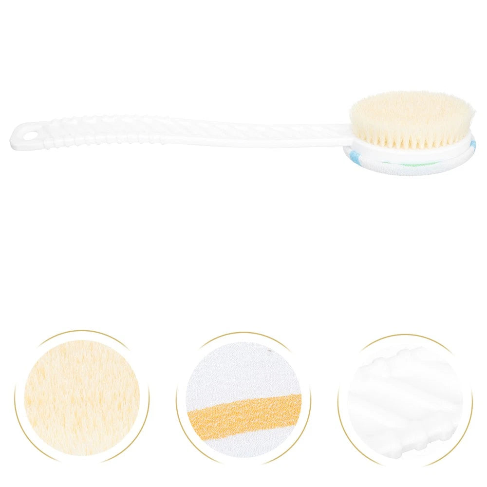 Double-head Shower Brush Man Bath Scrubber for Scrubbing Cleaning