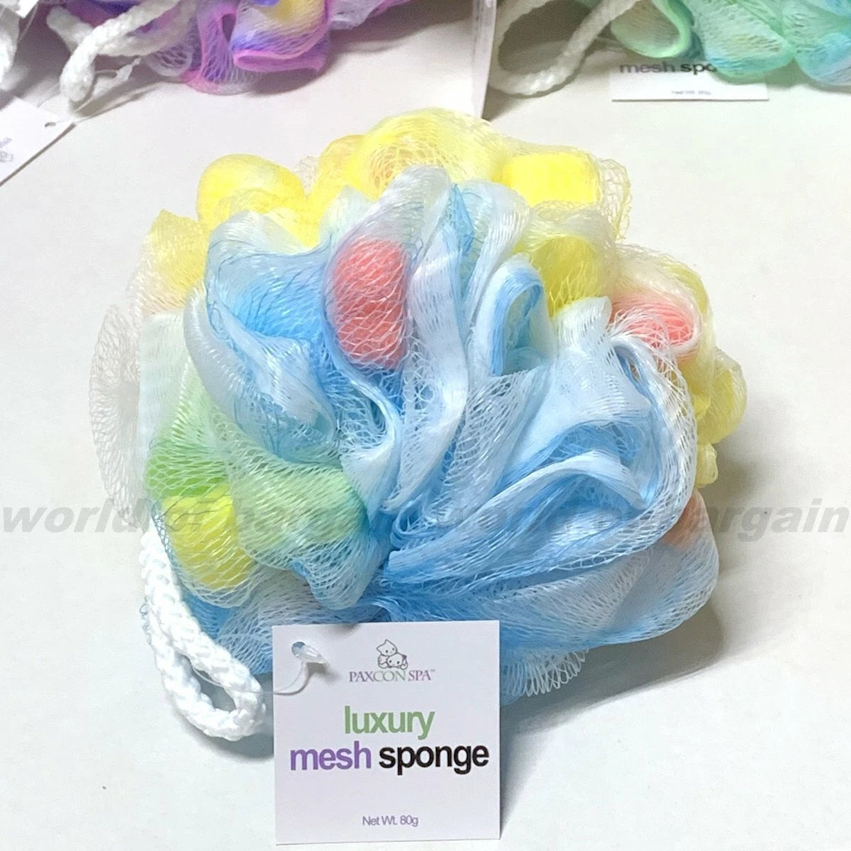 BATH SPONGE Shower Puff Ball Nylon Mesh Soap Scrubber Body Massage Scrub Net