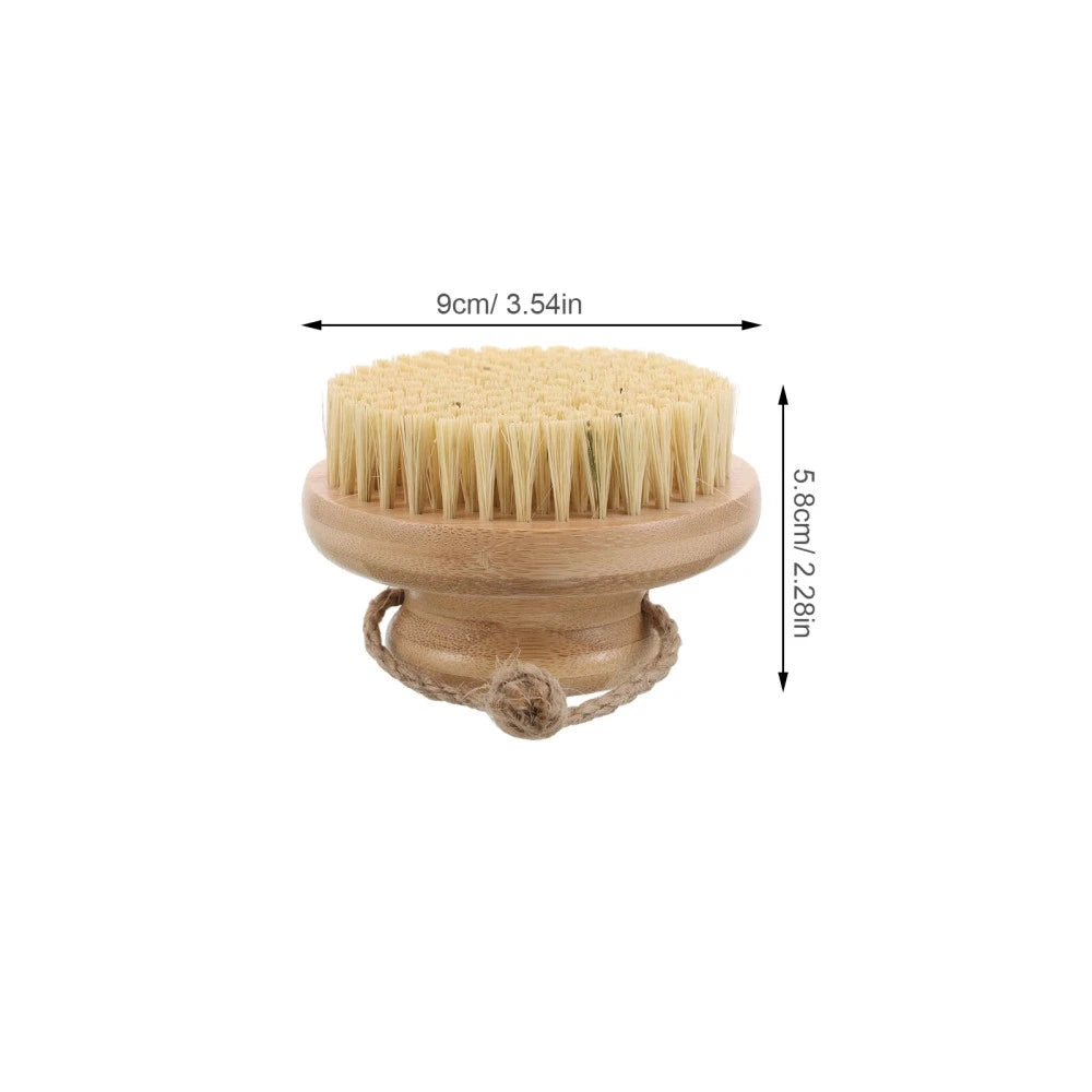 Bamboo Bath Brush Exfoliating Bath Shower Scrubber for Back Body Dead Skin
