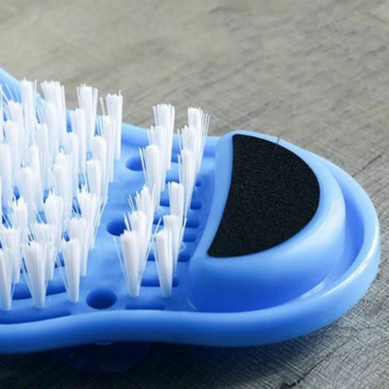 Plastic Bath Shoe Shower Brush Massager Slippers for Feet Pumice Stone Scrubber