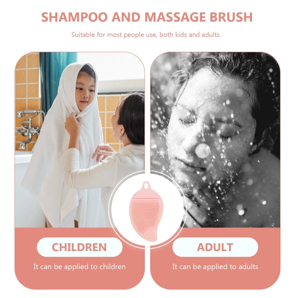 Facial Cleansing Massage Brush Man Child Bath Bristles Suitable Silicone Loofah