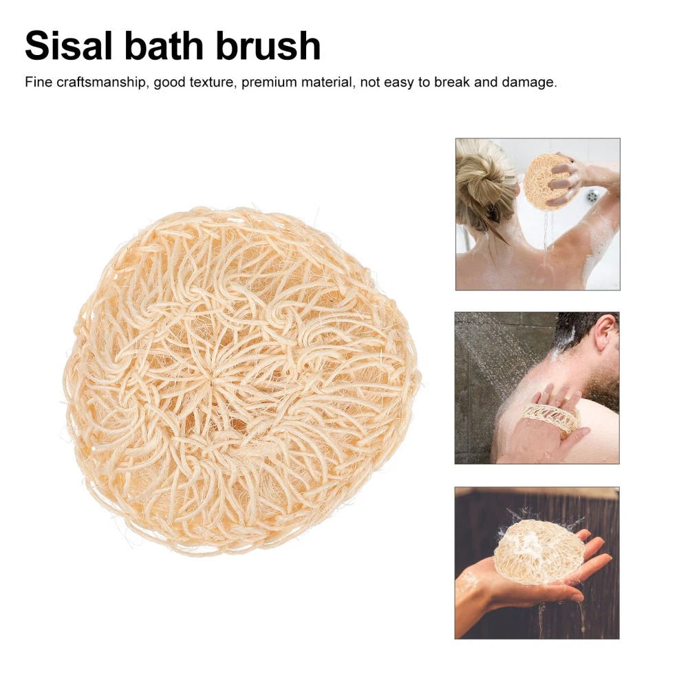 2 Pcs Sisal Bath Brush Scrubber for Body Women Mother Shower Dry