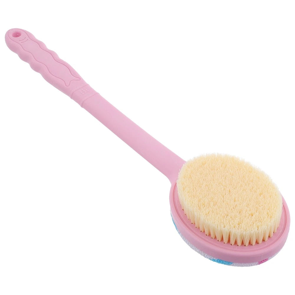 Shower Back Brush with Handle Non- Plastic Handle Back Scrubber Back Br