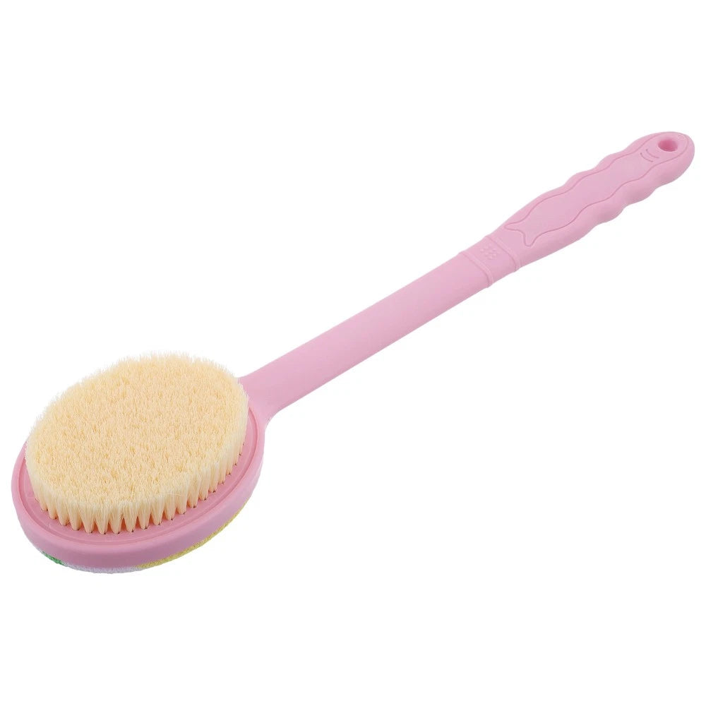 Shower Back Brush with Handle Non- Plastic Handle Back Scrubber Back Br