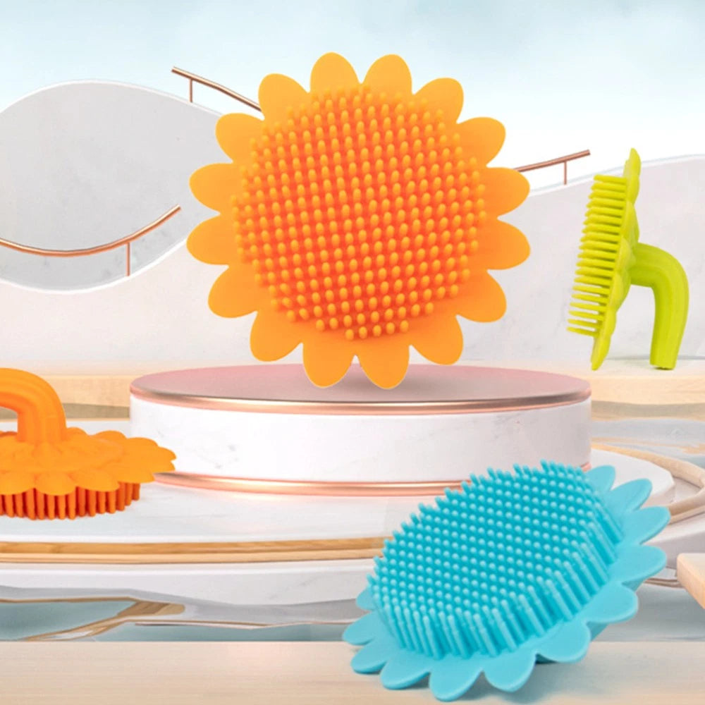 Shampoo Brush Durable Bath Brush for Baby Kids (Blue) baby hair brush