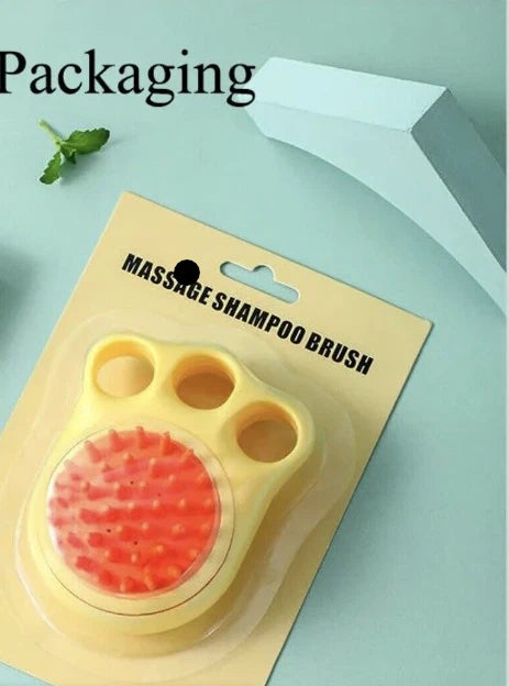 Silicon Bath Pet Body Brush Hair Shower Scrubber Gel Dispenser Soft Massager2PCS