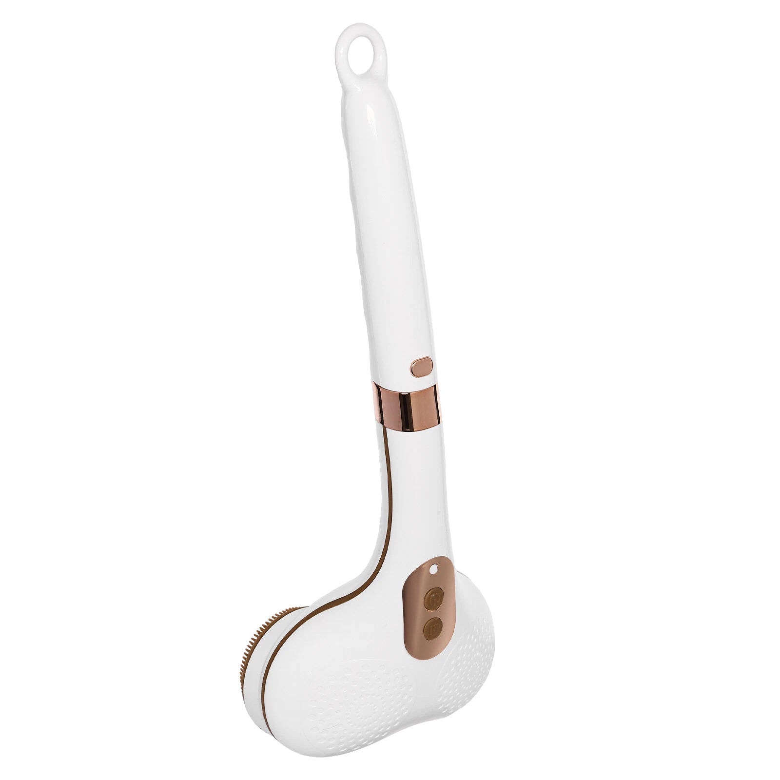 Electric Rechargeable Body Brush Back Scrubber Shower Brush Long Handle - 2 Head