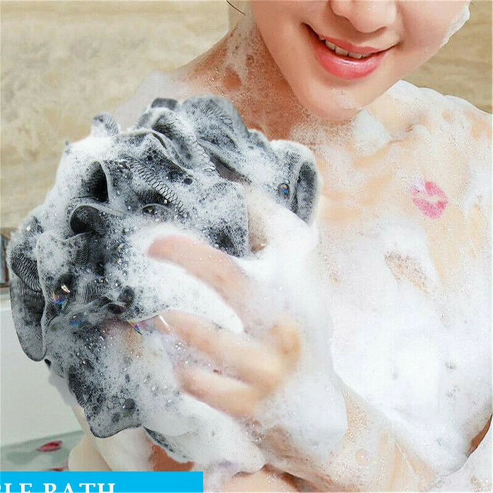 Large Bath Shower Scrub Exfoliating Body Brush Scrubber Sponge Ball Mesh Puff.'-
