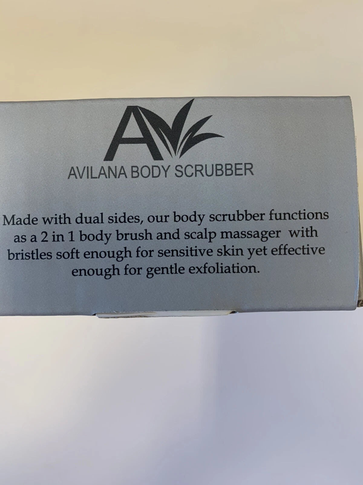 Brand New Avilana Exfoliating Silicone Body Scrubber, Light Gray. FREE SHIPPING
