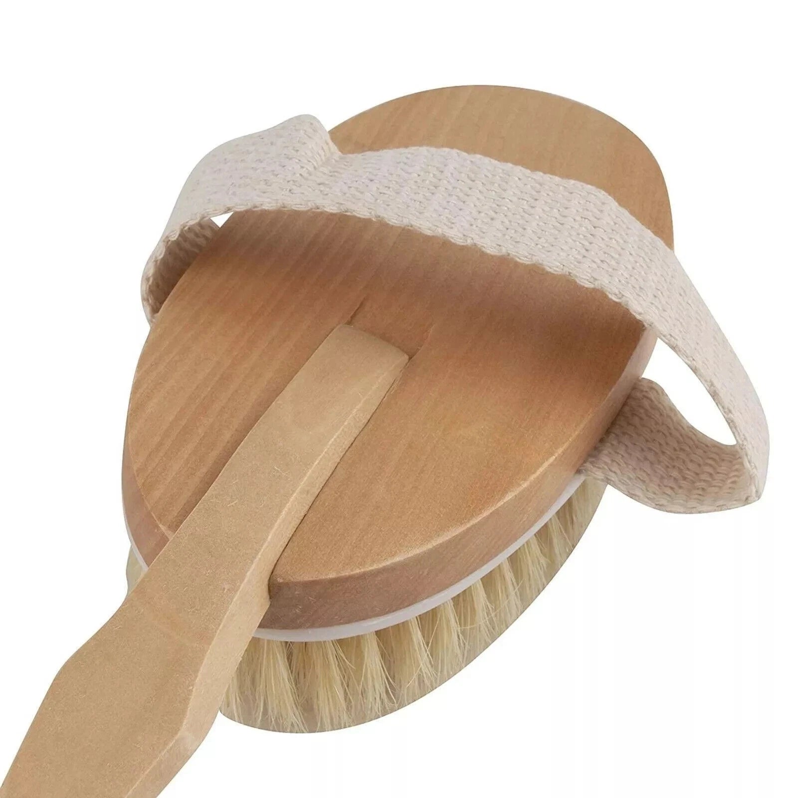 4x Long Handle Bath Brush Natural Bristles Body Back Shower Washing Scrubber