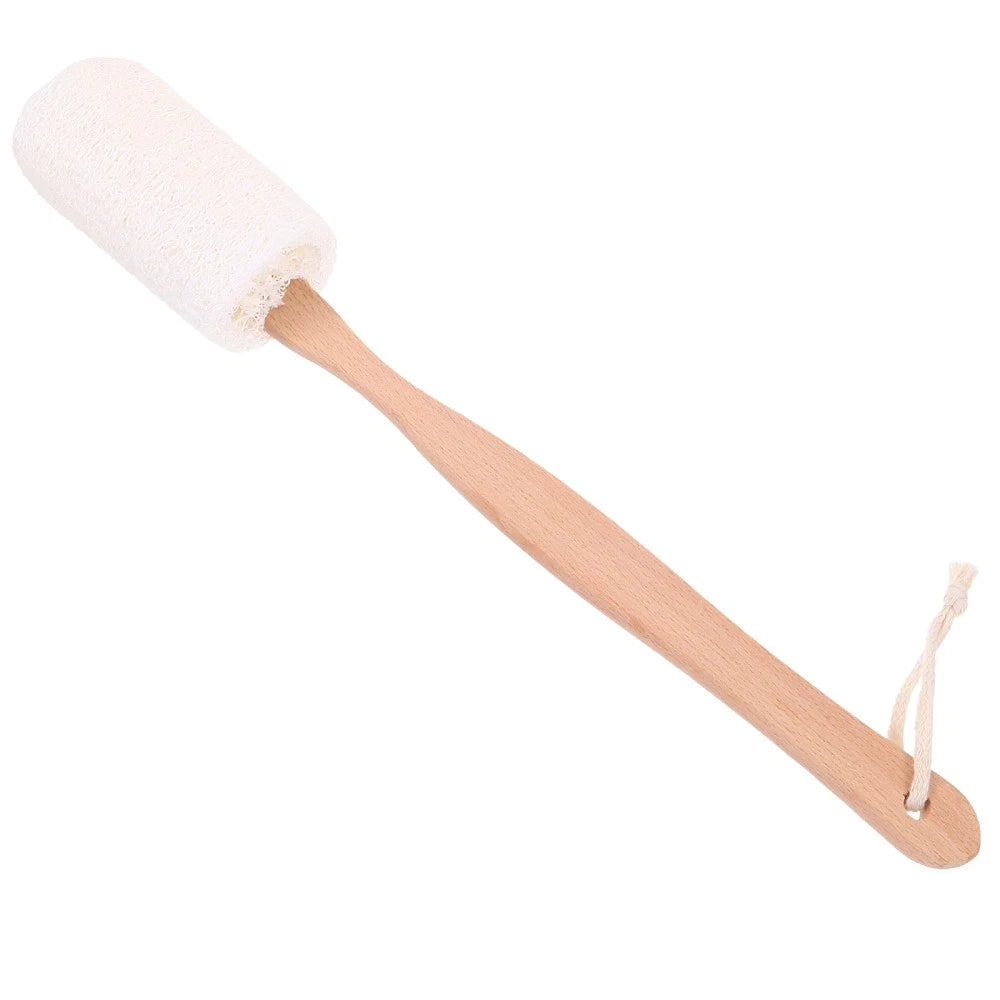 Natural Loofah Bath Brush Handle Exfoliating Back Scrubber