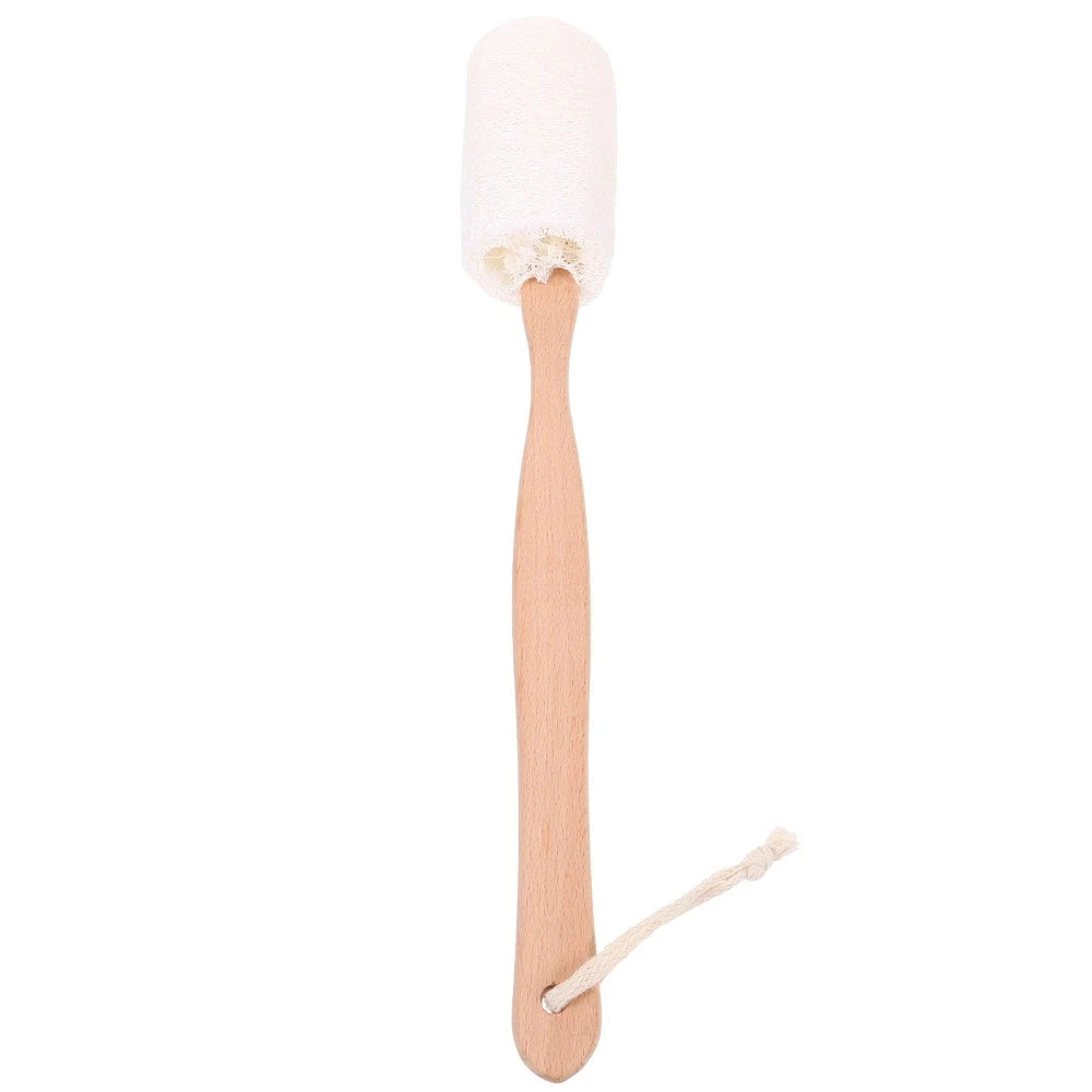 Natural Loofah Bath Brush Handle Exfoliating Back Scrubber