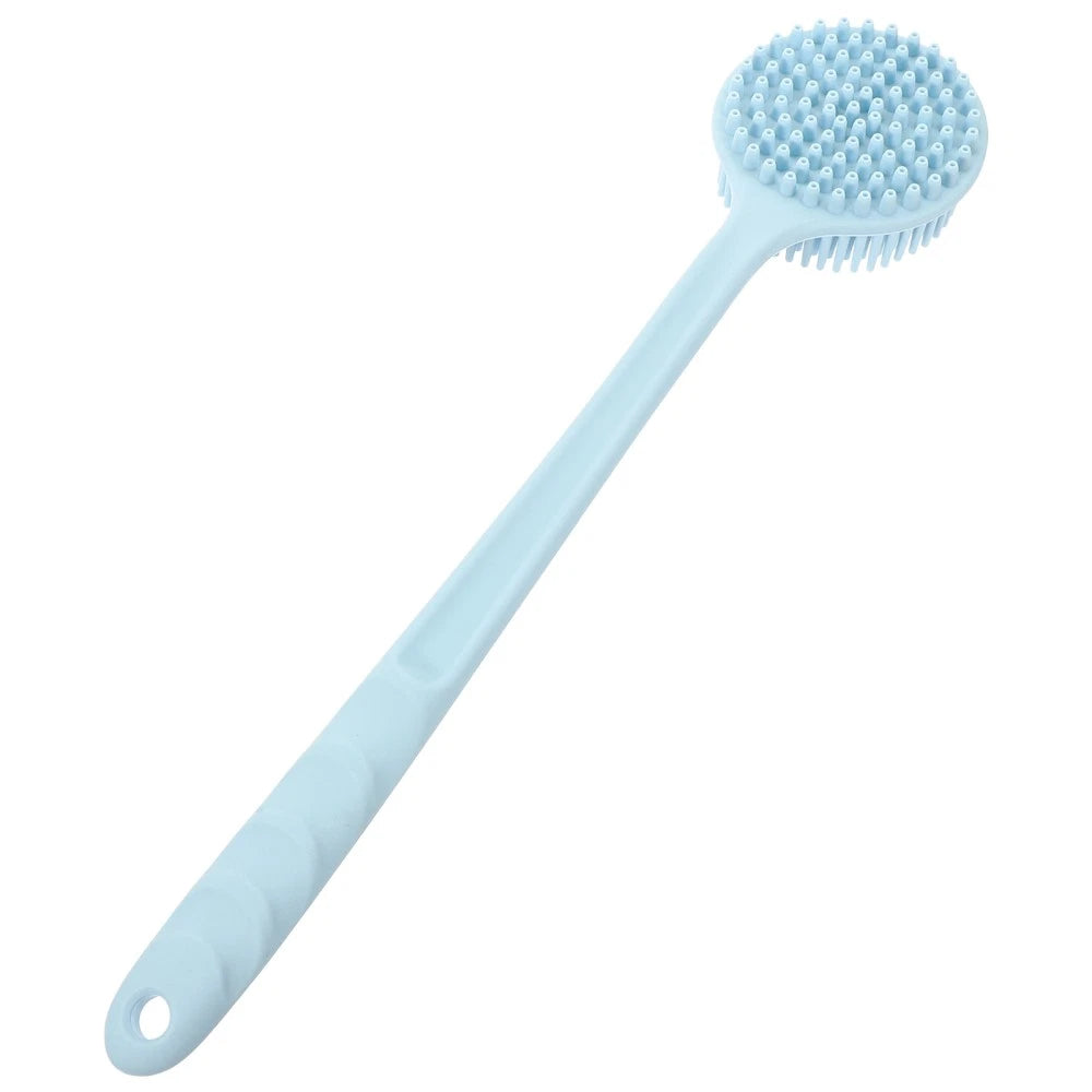 Silicone Bath Brush Man Back Cleaning Scrubber Long Handle Shower for