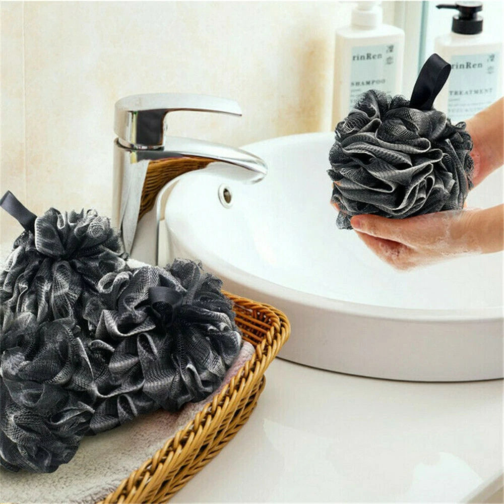 Large Bath Shower Scrub Exfoliating Body Brush Scrubber Sponge Ball Mesh Puff.'-
