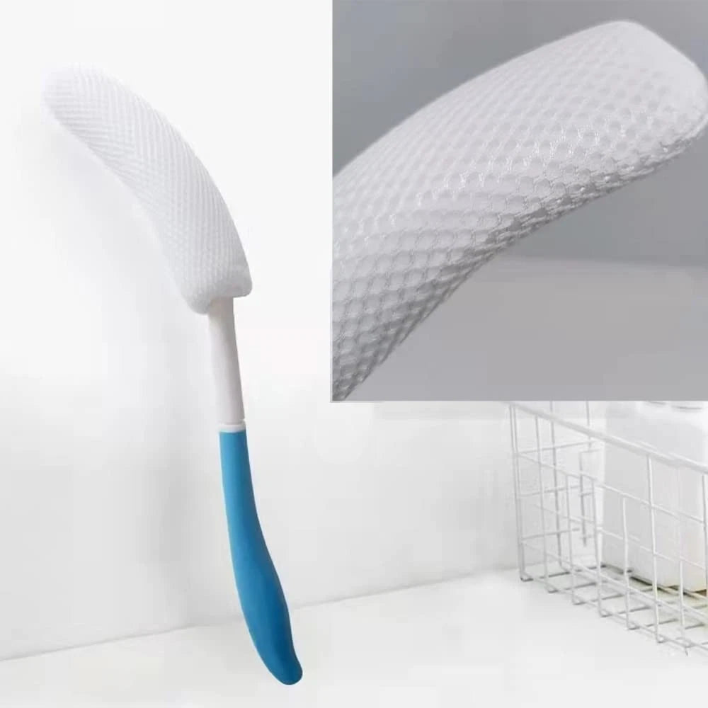 YF-ANEN Long Anti-Slip Curved Handle Bath Body Brush Bath Brush for Middle Ag...
