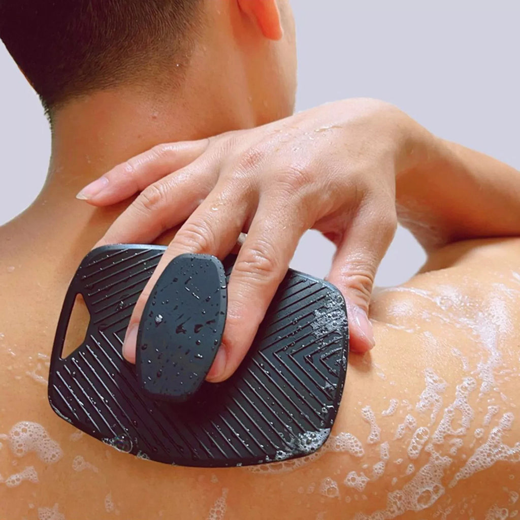 New Shower Massager Body Scrub Silicone Bristles Bath Brush Washing Scrubber_-