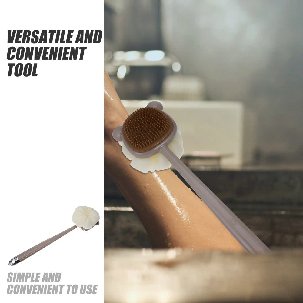 Long Handled Bath Brush for Shower Dual Sided Body Scrubber for Easy Use