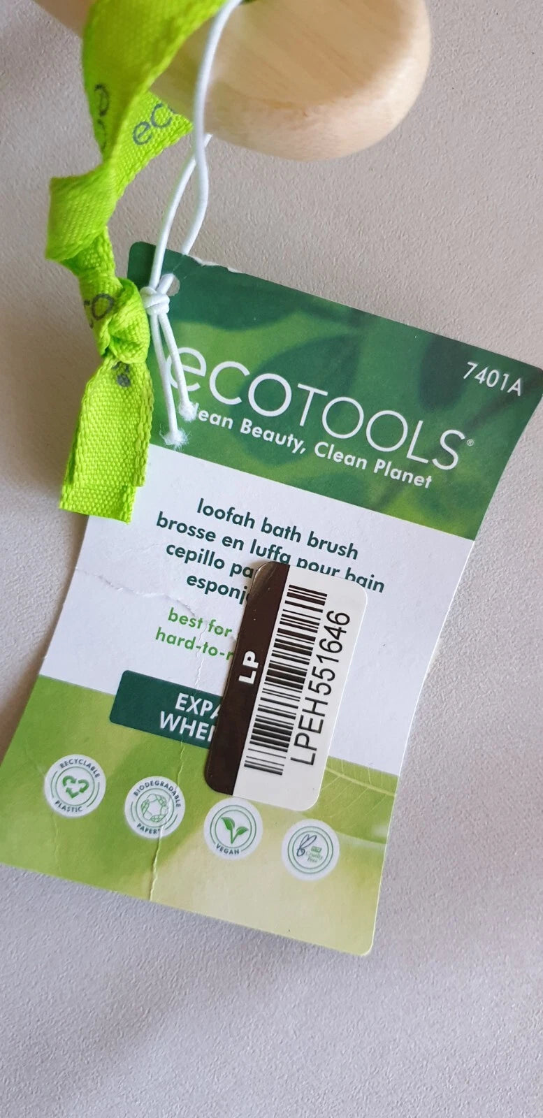 Ecotools Loofah Bath Brush, To Exfoliate Hard To Reach Areas