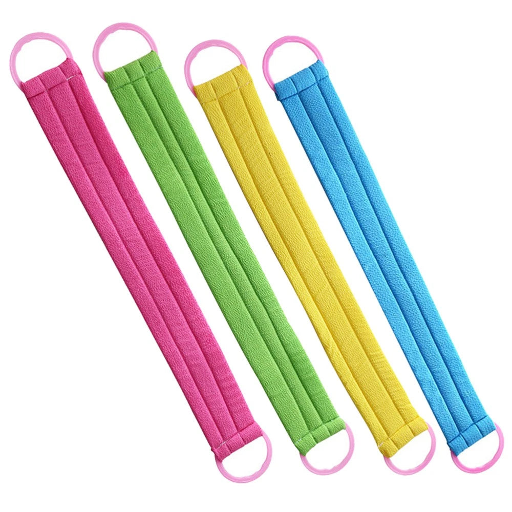 4 PCS Bath Towel Back Exfoliator for Shower Exfoliating Body Scrubber Brush