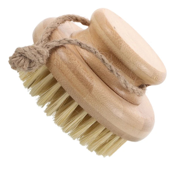 Bamboo Bath Brush Exfoliating Bath Shower Scrubber for Back Body Dead Skin