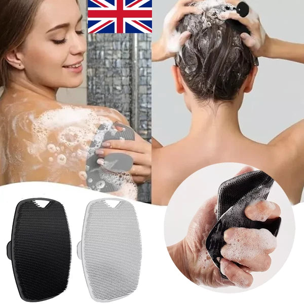 Silicone Body Shower Brush Scrubbers Flat Shower Brush Gentle Exfoliat UK