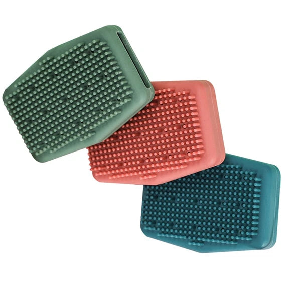 3 Pcs Silicone Bath Brush Man Bathing Brushes Exfoliator Cleaning Tools