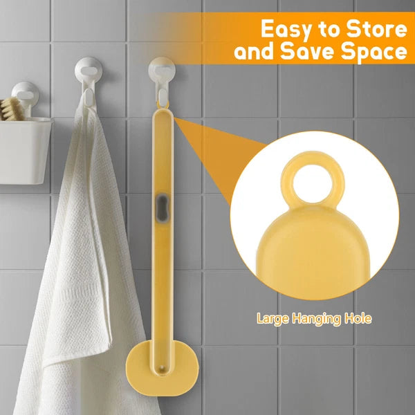 Long Handle Bath Shower Brush, Back Scrubber Body Exfoliator Clean Sponge Brush