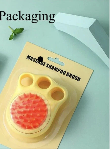 Silicon Bath Pet Body Brush Hair Shower Scrubber Gel Dispenser Soft Massager2PCS