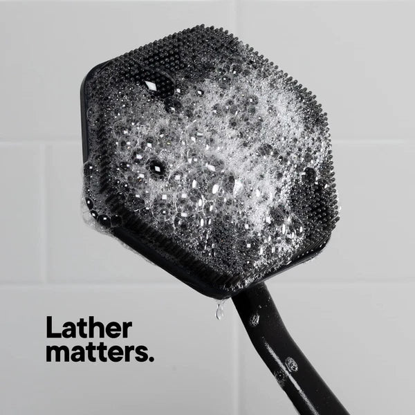 Best Silicone Back Scrubber with Hook Exfoliating Shower Brush Washer for Men