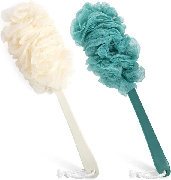 2x Back Scrubber for Shower Loofah Sponge Shower Brush Exfoliating & Long Handle