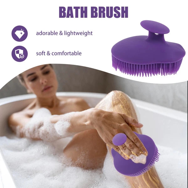 Bath Brush Silicone Exfoliator Travel Bathing Scrubber Soft Body