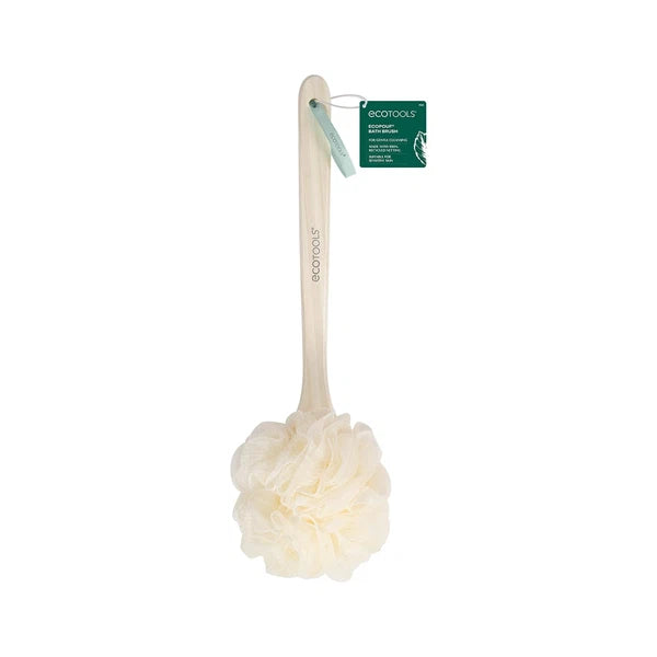 Ecopouf Bath Brush, Loofah Brush for Bath & Shower, Made with Long Handle & Recy