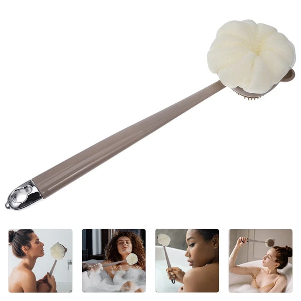 Long Handled Bath Brush for Shower Dual Sided Body Scrubber for Easy Use