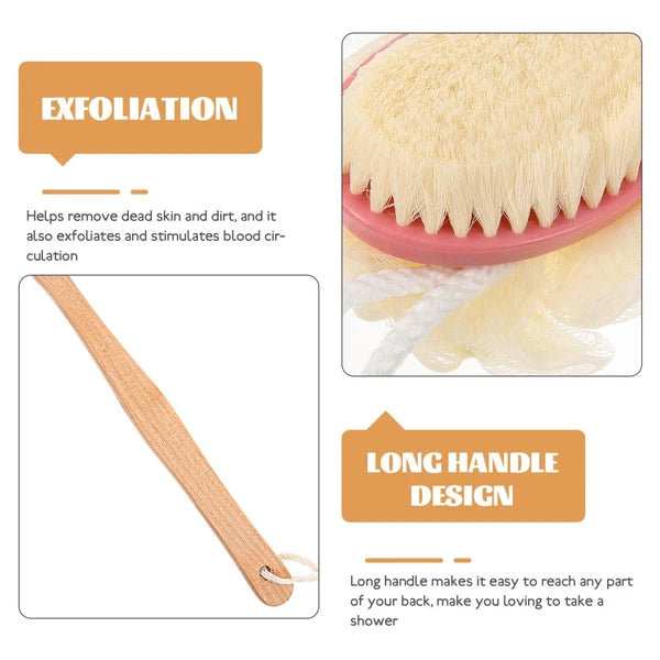 Back Massage Brush Scrubbing with Long Handle Scrubber Shower Bath