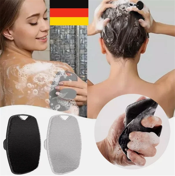 New Shower Massager Body Scrub Silicone Bristles Bath Brush Washing Scrubber_-