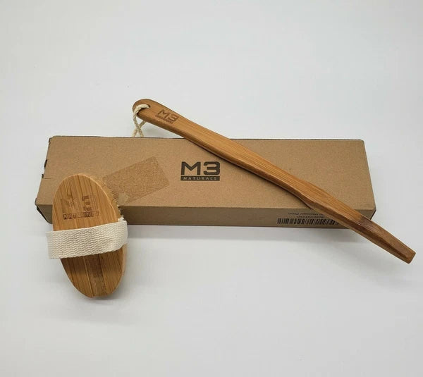 Dry Brushing Body Brush Cellulite Massager Lymphatic Drainage Natural Bristles