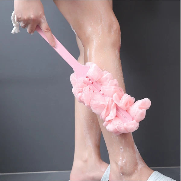 Long Handle Bath Brush Back Scrubber for Shower Loofah Sponge Body Back Brush