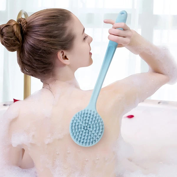 Silicone Bath Brush Back Scrubber for Shower Reusable Man Washer