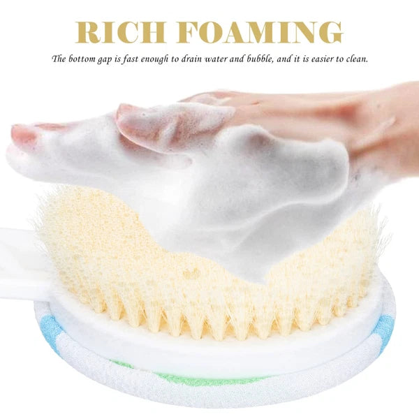 Double-head Shower Brush Man Bath Scrubber for Scrubbing Cleaning