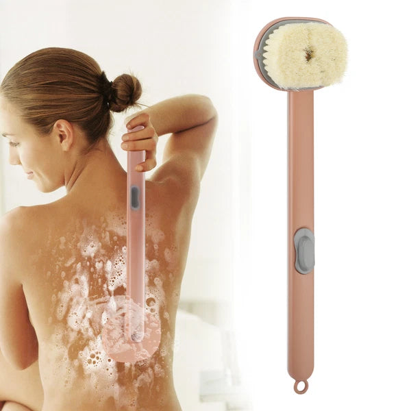 Long Handle Bath Shower Brush, Back Scrubber Body Exfoliator Clean Sponge Brush