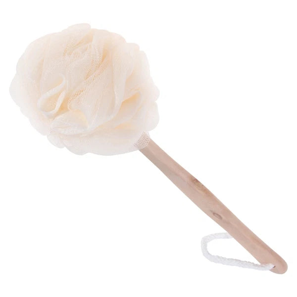 Bath Sponge Brush with Long Handle Exfoliating Back Scrubber Loofah Mesh