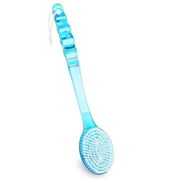 Bath Body Brush Soft Bristles Shower Back Scrubber Anti Slip Long Handle W/ Rope