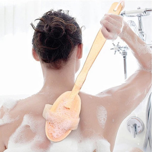 Long Handle Soft Hair Detachable Bath Brush Adult Back Clean Back Rub 41x6.5cm