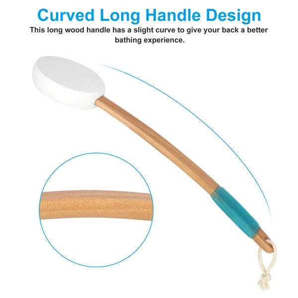 Back Lotion Applicator, for Body Skin Cream, Bath Brush with 3 Replaceable Pads