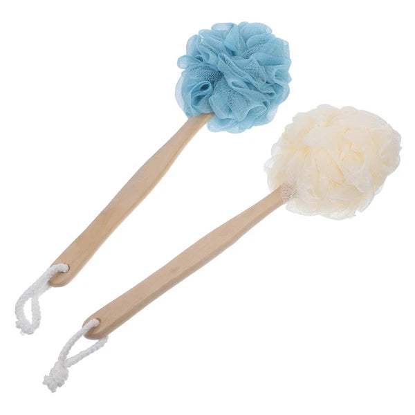 2 Pcs Baby Man Bathtub Brush with Long Handle Back Scrubber Soft Shower
